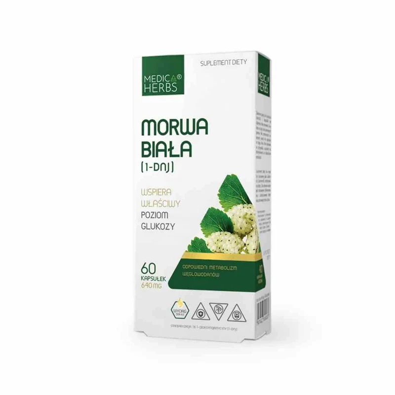 MEDICA HERBS Weiße Maulbeere 640mg, 60 Kapseln (1% 1-DNJ)