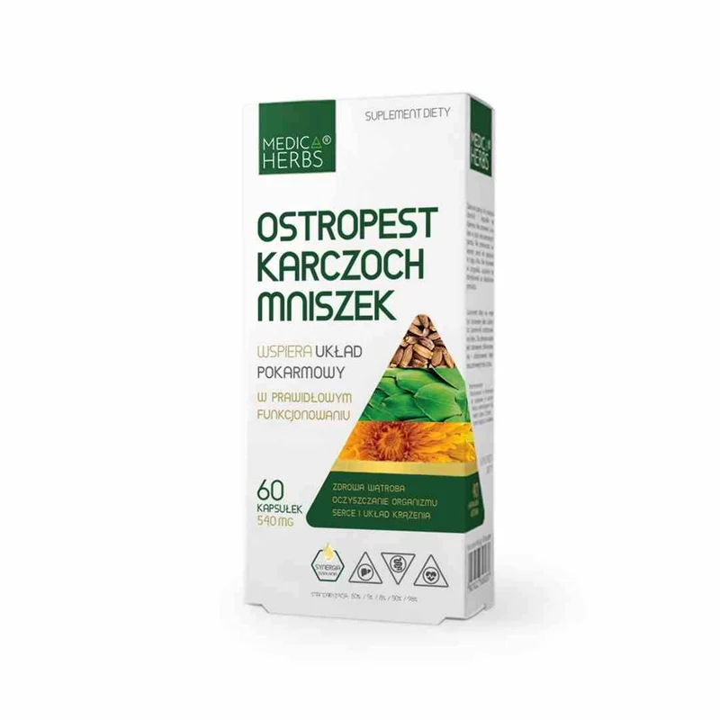 MEDICA HERBS Distel, Artischocke, Löwenzahn 60 Kapseln.