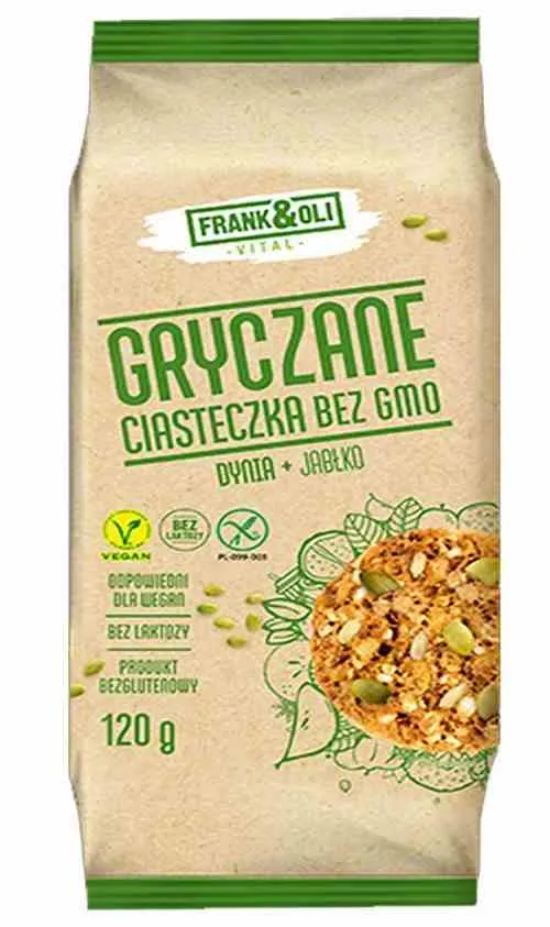 Frank&Oli Glutenfreie Buchweizenkekse Kürbis + Apfel 120g