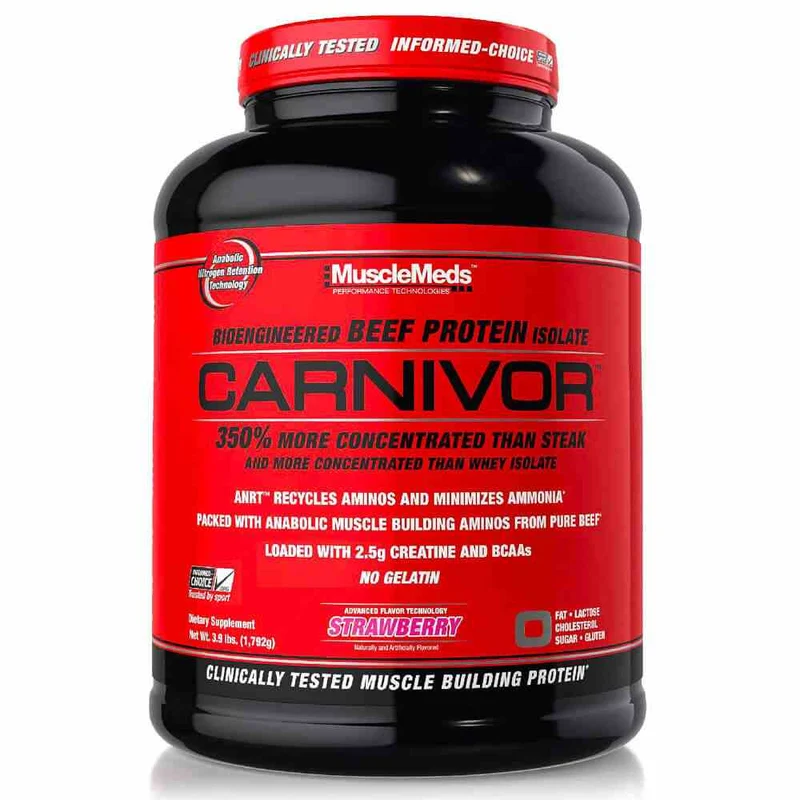 MuscleMeds Carnivor Erdbeergeschmack 1792 g
