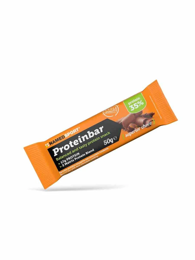 Namedsport Protein Bar 35 % Riegel mit Schokoladengeschmack und hohem Proteingehalt 50 g