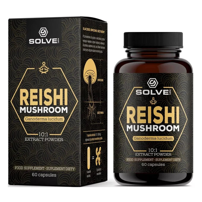 SolveLabs Reishi (Ganoderma lucidum) 10:1 Extrakt 60 Kapseln