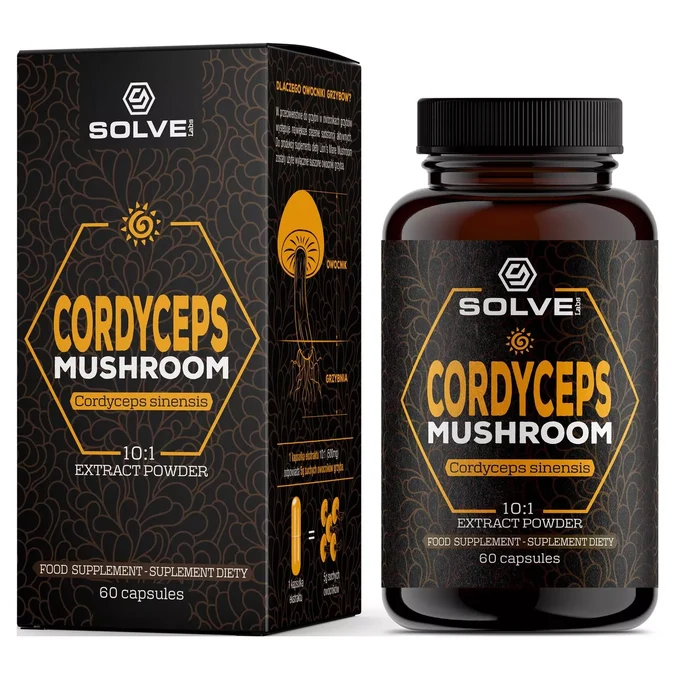 SolveLabs Cordyceps (Cordyceps sinensis) 10:1 Extrakt 60 Kapseln