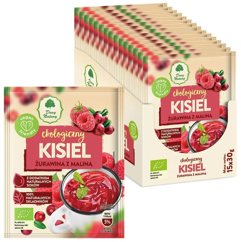 Glutenfreie Cranberry-Himbeer-Quinoa BIO 30 g - DARY NATURY