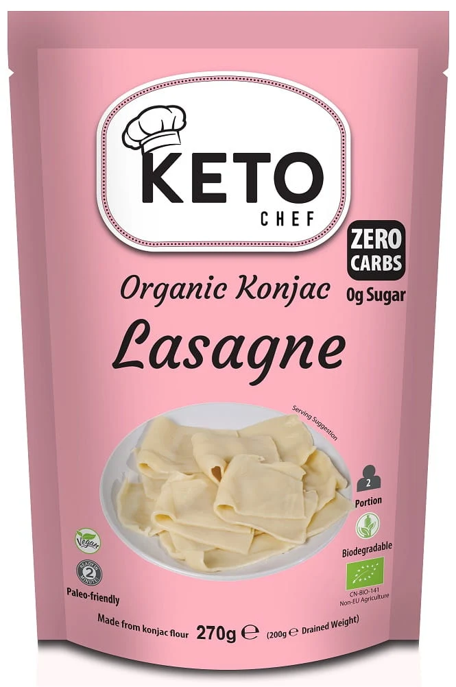 KETO (KONJAC NUDELN LASAGNE) GLUTENFREI BIO 270 g - BESSER ALS NAHRUNGSMITTEL (KETO CHEF)