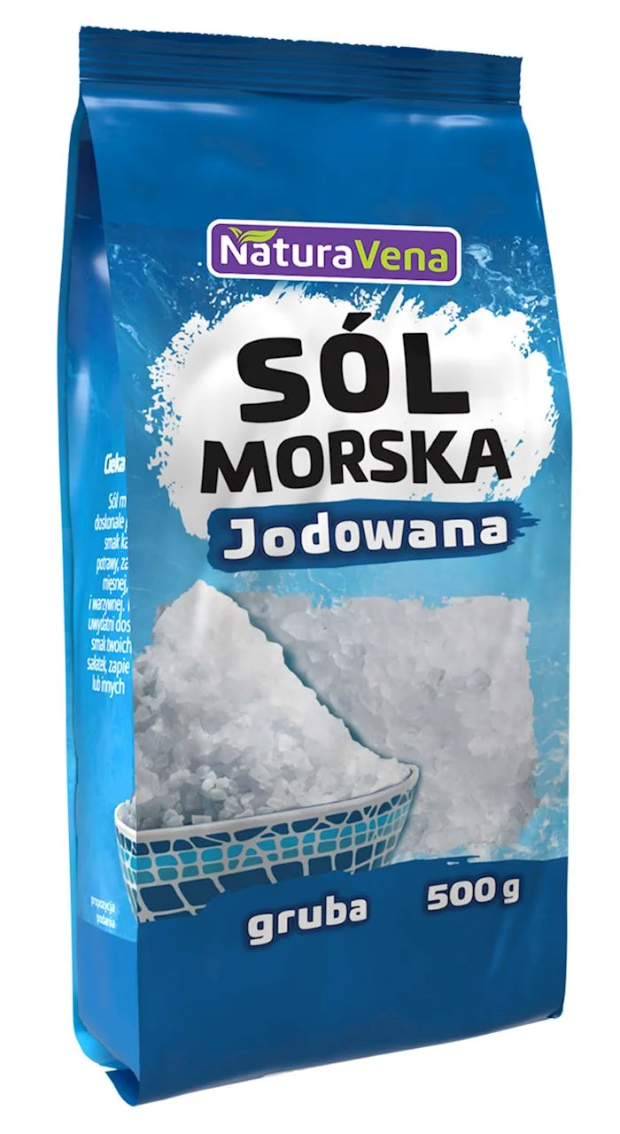 Grob gemahlenes jodiertes Meersalz 500 g - NATURAVENA