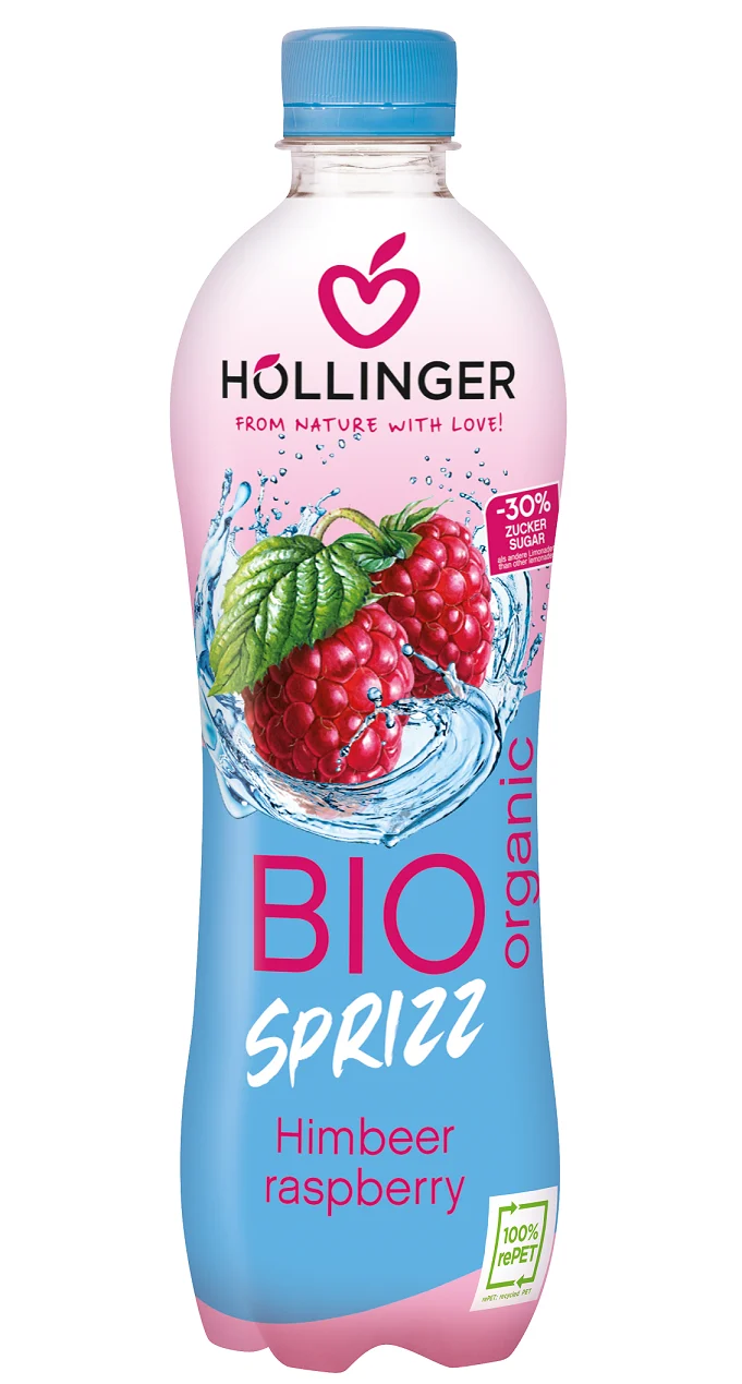 Himbeere kohlensäurehaltiges Getränk BIO 500 ml - HOLLINGER