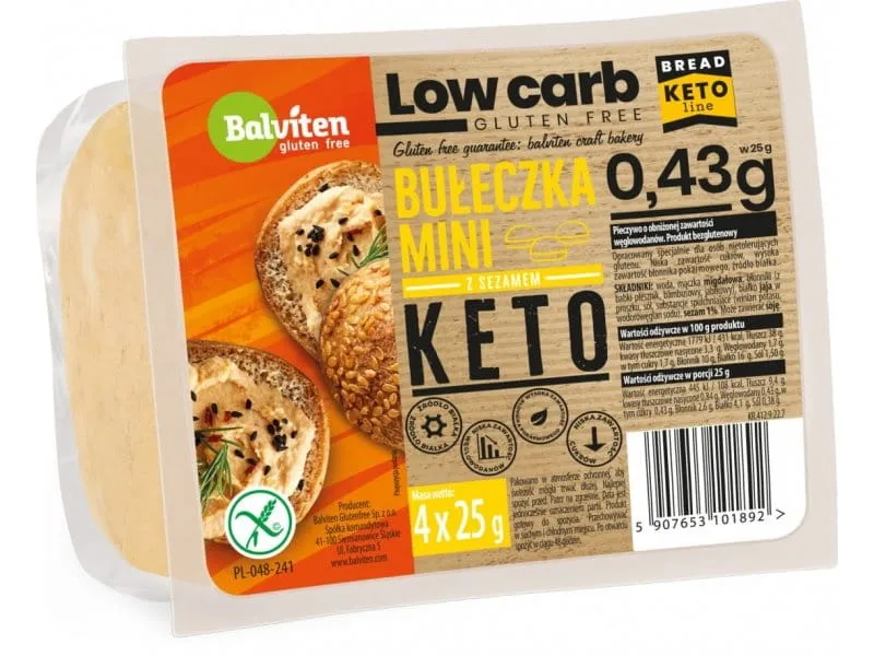 MINI KETO BALLS MIT SEASAM, glutenfrei (4 x 25 g) 100 g - BALVITEN