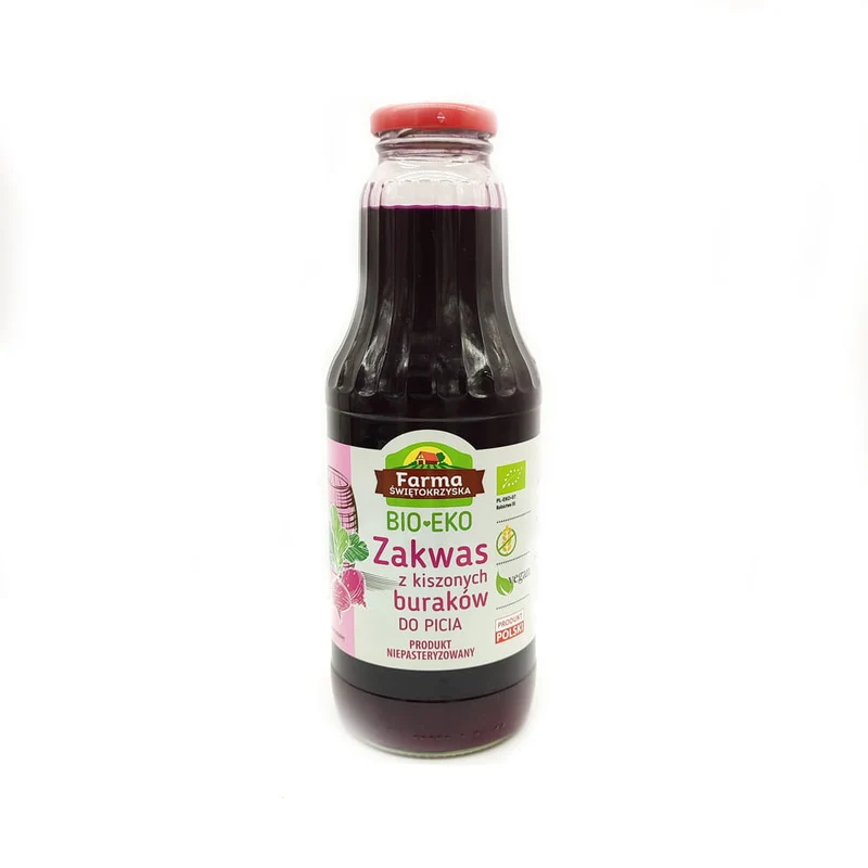 Unpasteurisierte glutenfreie eingelegte Rote Bete Ferment BIO 700 ml - FARMA ŚWIĘTOKRZYSKA