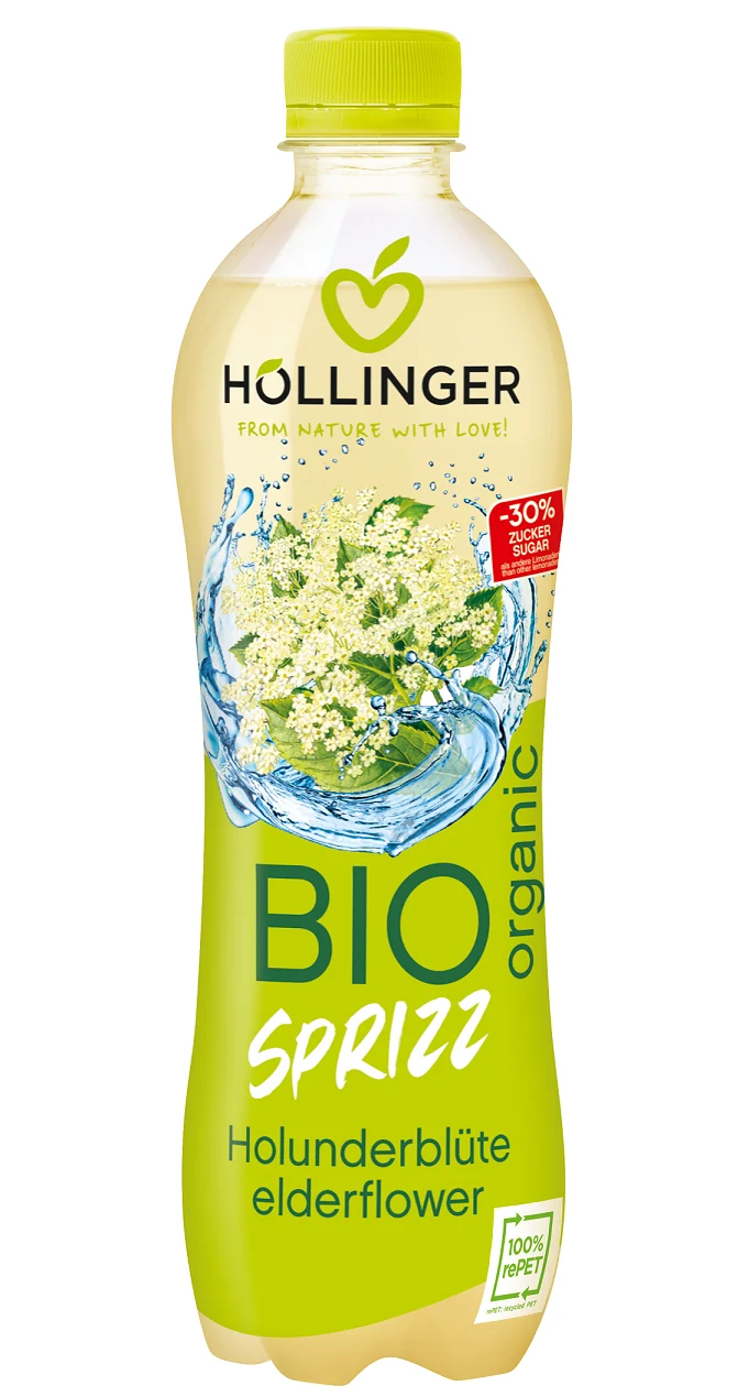 Sprudelgetränk mit Holunderblütengeschmack BIO 500 ml - HOLLINGER