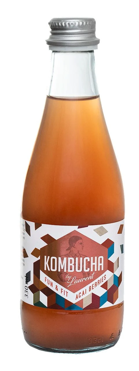 KOMBUCHA mit ACAI-BERRY-Geschmack (FUN & FIT) 330 ml - KOMBUCHA BY LAURENT