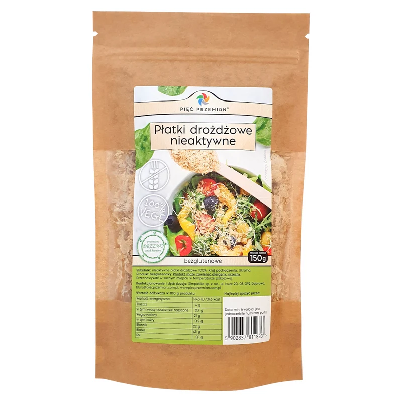 FIVE CHANGES inaktive Hefeflocken 100% glutenfrei 150g