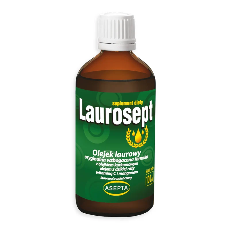ASEPTA Laurosept angereicherte Formel 100ml - Lorbeeröl + Kurkuma und Hagebuttenöl + Vitamin C, Mangan