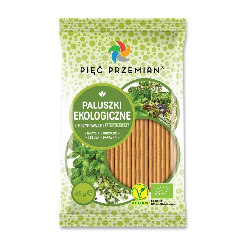 PIĘĆ PRZEMEMIAN Gewürzgrießstangen mit Vollkorn BIO 45g
