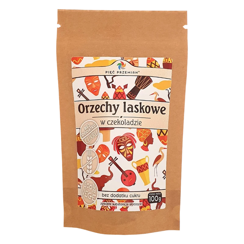 FIVE CHANGES Haselnüsse in Schokolade ohne Zuckerzusatz glutenfrei 100g