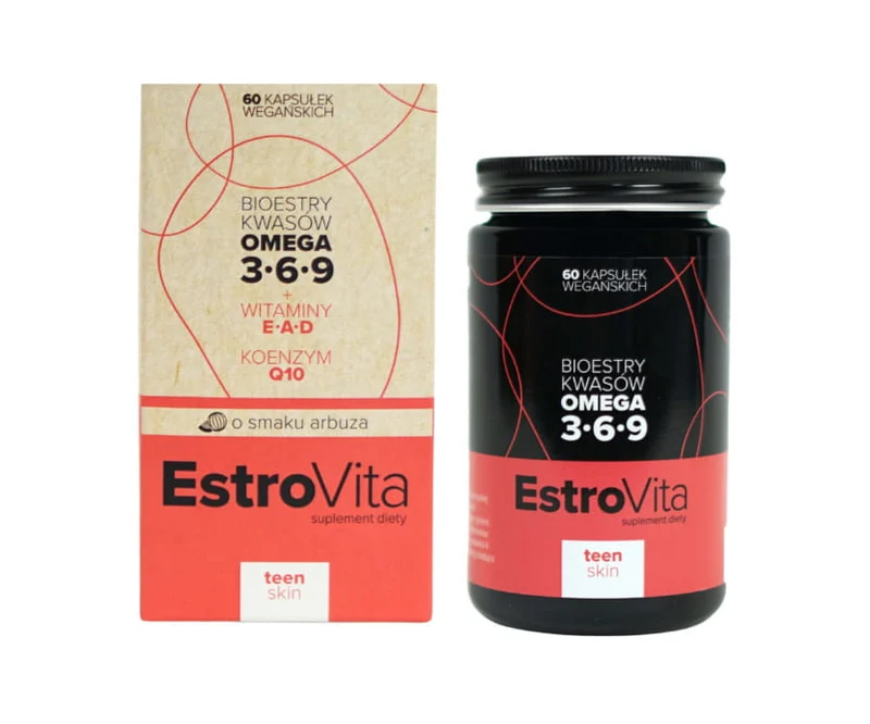 EstroVita Skin Teen Omega 3-6-9 mit Wassermelonengeschmack 60 Kapseln