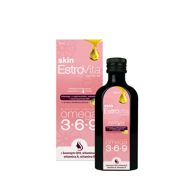 EstroVita Skin Omega 3-6-9 für Frauen 250 ml süßer Zitronengeschmack