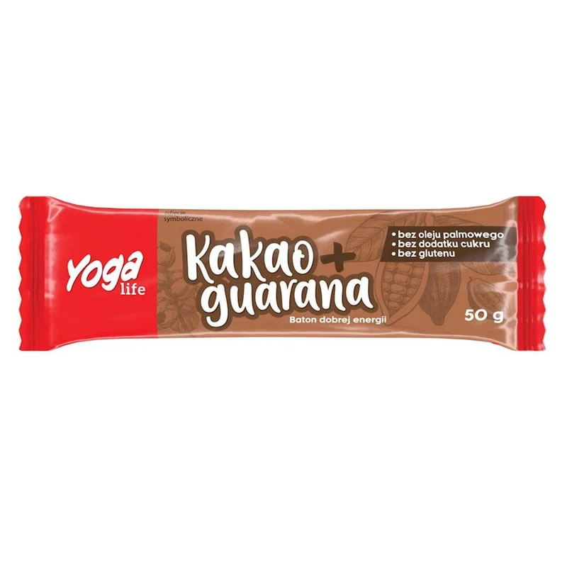 Fruchtige KAKAO BATON MIT GUARANA 50 g - YOGA LIFE