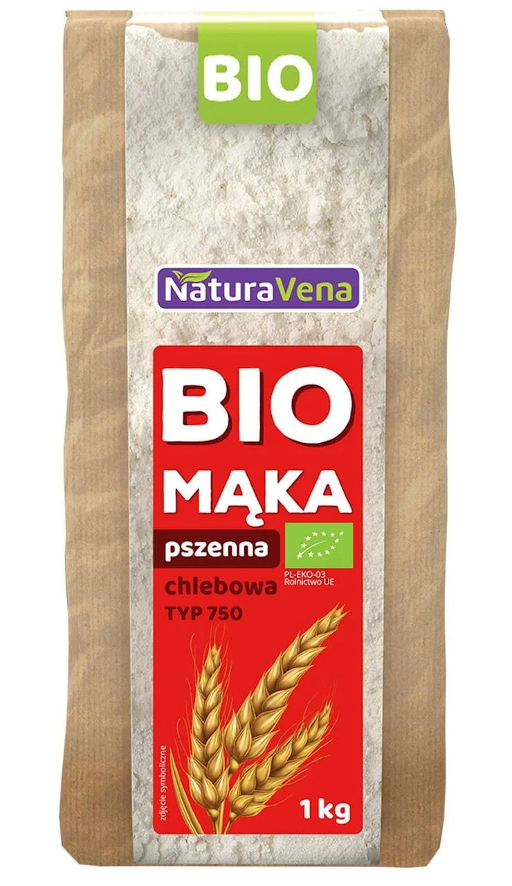 Vollkorn-Brotweizenmehl Typ 750 BIO 1 kg - NATURAVENA