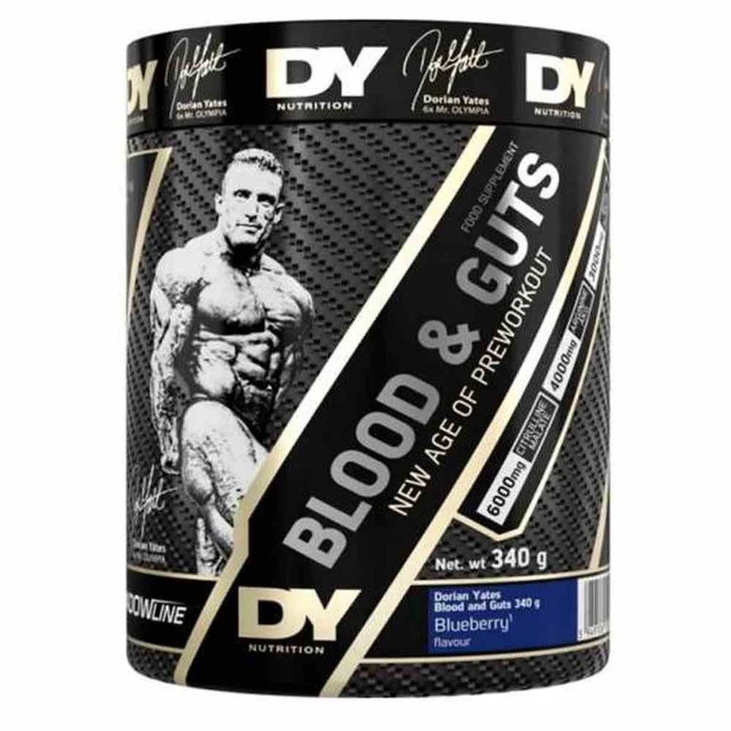 Dorian Yates Blut und Gedärme Pre-Workout 380 g Heidelbeergeschmack