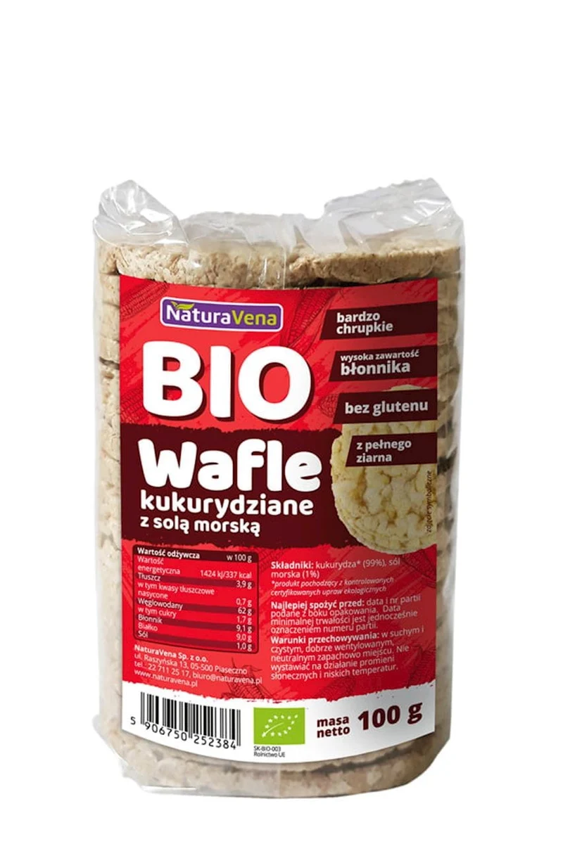 Vollkornwaffeln mit Meersalz BIO 100 g - NATURAVENA