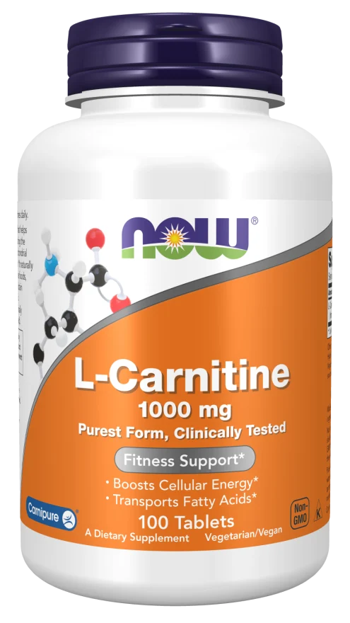 NOW FOODS L-Carnitin - L-Carnitin 1000mg (100 Tabletten).