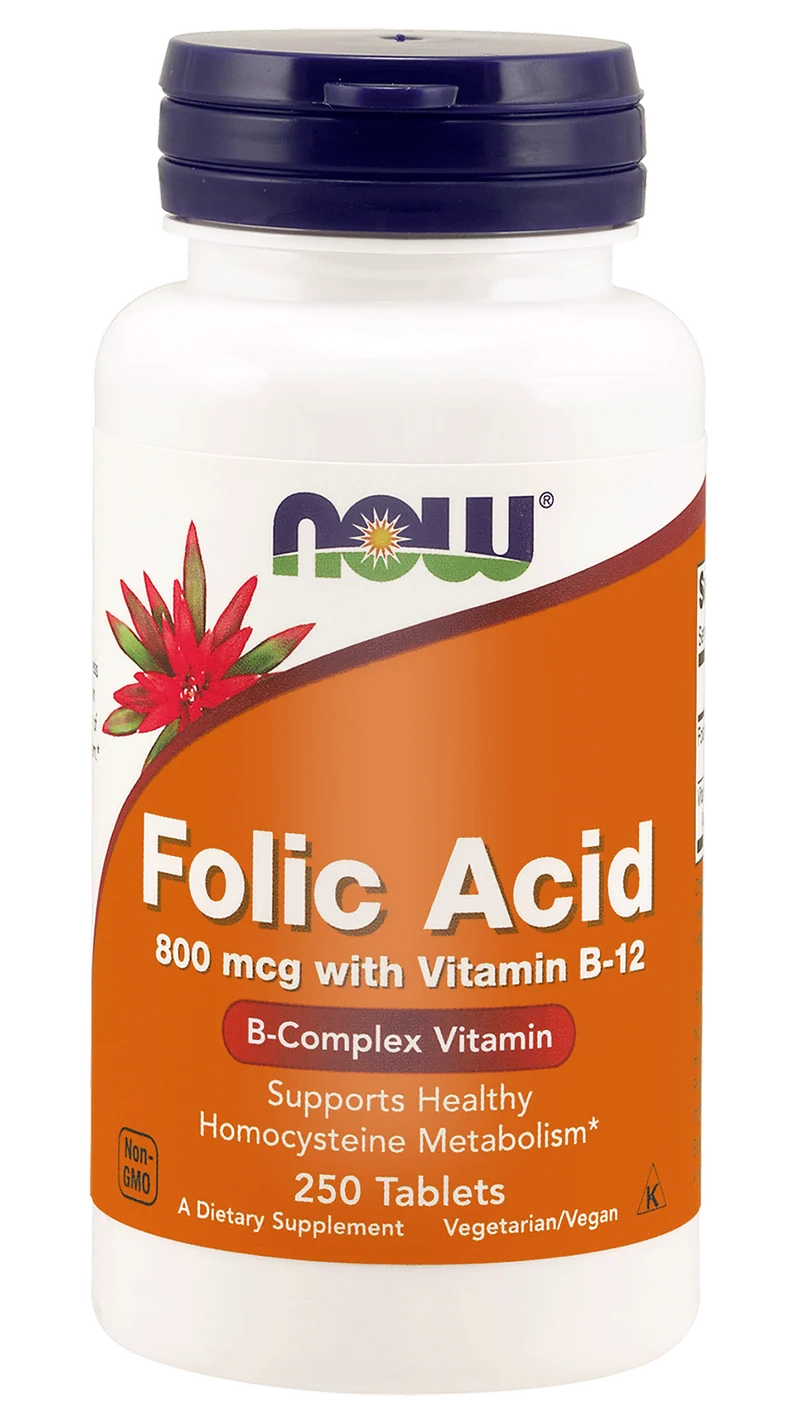NOW FOLIC ACID (Folsäure) 800 mcg 250 Tabletten