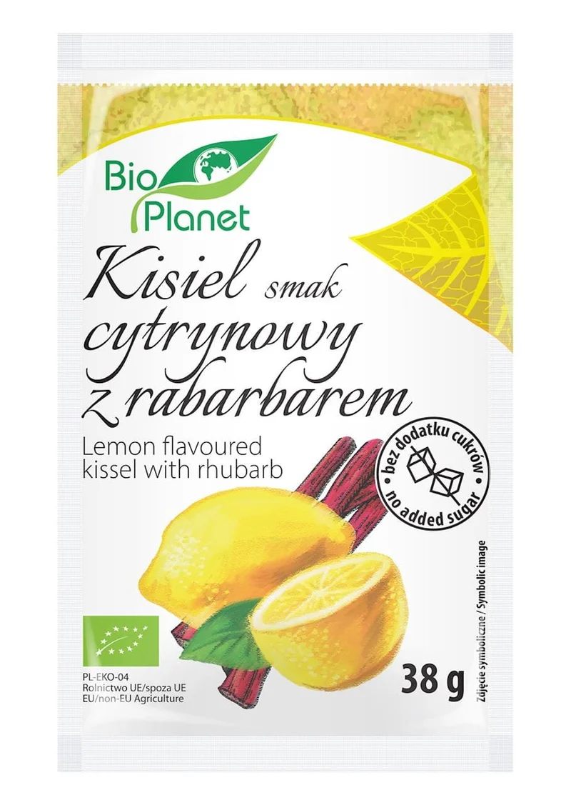 LEMON FLAVO KISIEL MIT RHABARBAR BIO 38 g - BIO PLANET