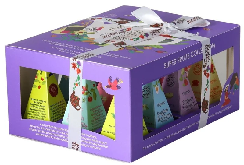 BIO PIRAMID COLLECTION OF FRUIT TEA (SUPER FRUITS - 6 FACES) (12 x 2 g) 24 g - ENGLISH TEA SHOP ORGANIC