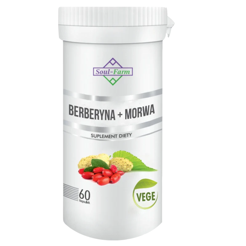 BERBERINE + WHITE MORRIA EXTRACT 60 KAPSELN (300 mg + 300 mg) - SOUL FARM