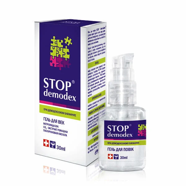 STOP DEMODEX Augenlidgel 30ml (Ukraine) GOLDEN PHARM