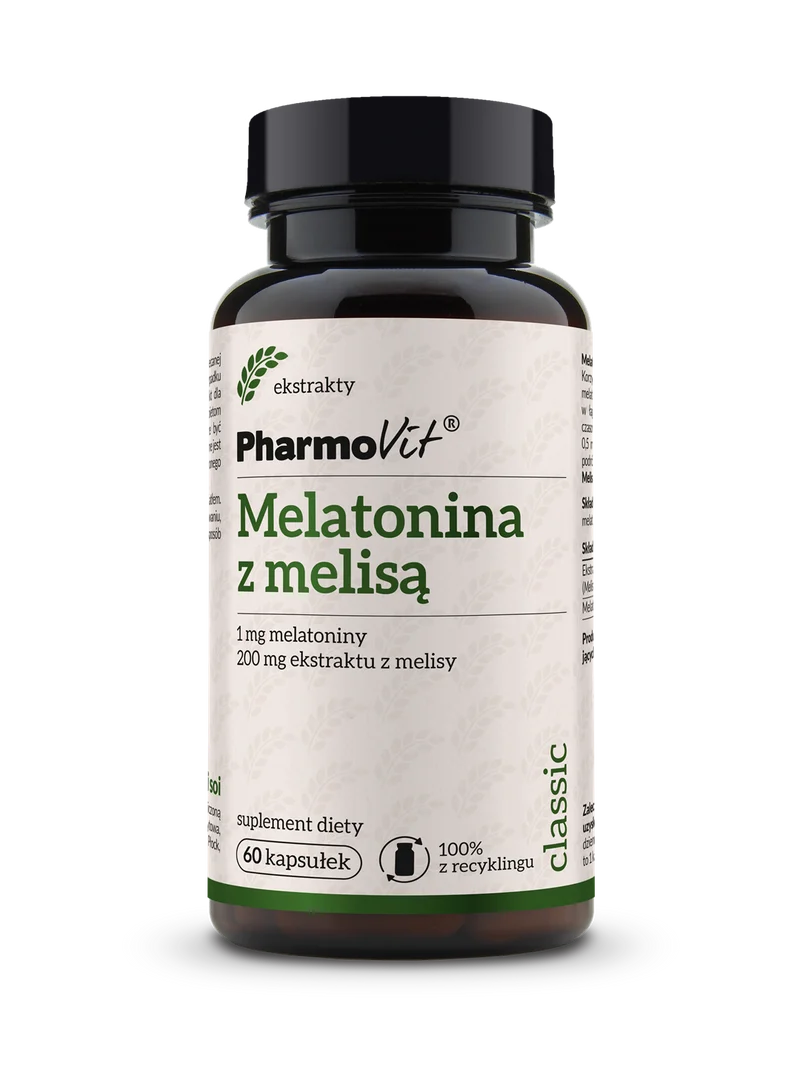 Melatonin mit Melisse 60 Kapseln | Classic Pharmovit