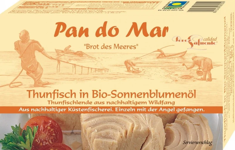 BONITO TUNA IN BIO-HONIGÖL 120 g (90 g) - PAN DO MAR