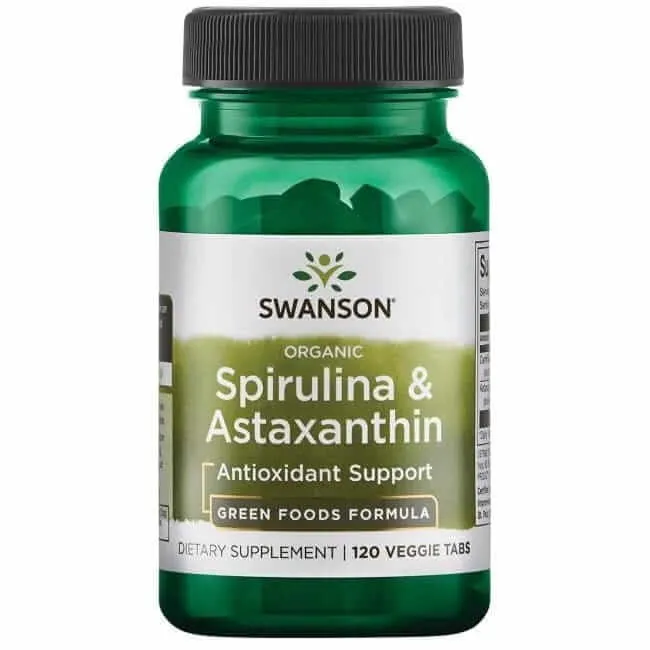 Bio Spirulina & Astaxanthin 120 Tabletten Swanson