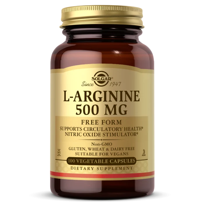 L-Arginin Freie Form 500 mg 100 Kapseln Solgar