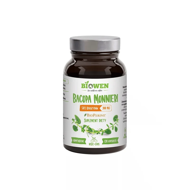 Bacopa Monnierim Brahmi 300 mg - 50% Bacoside 120 Kapseln Biowen