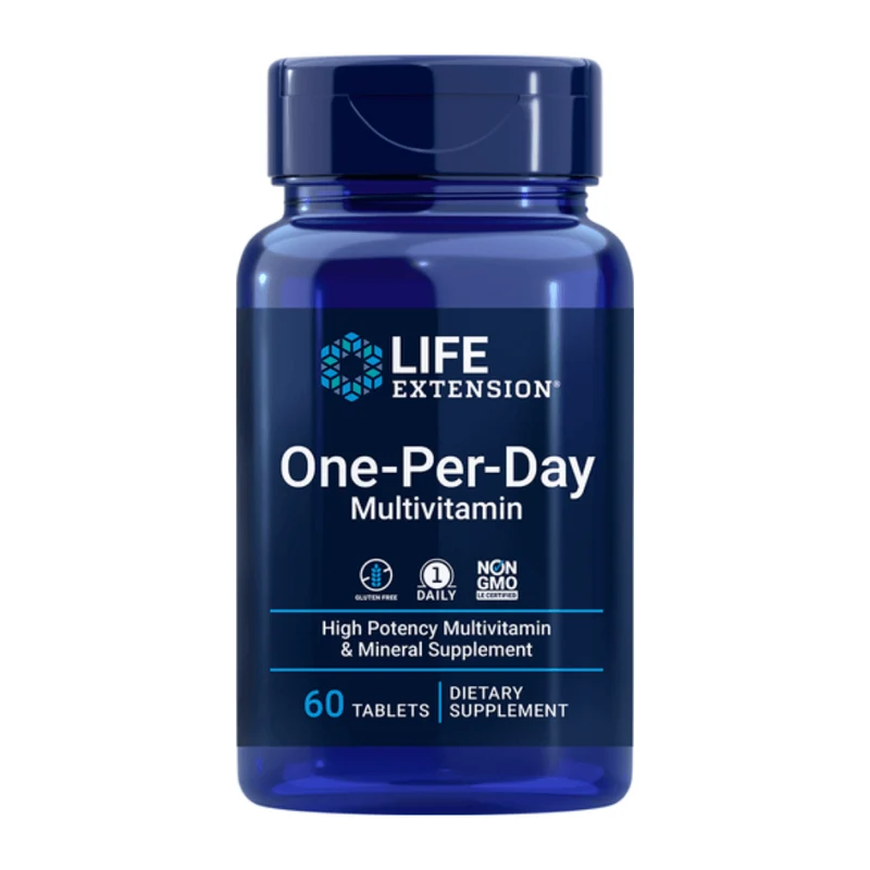 Einmal tägliches Multivitamin - Vitamin- und Mineralien-Set 60 Tabletten Life Extension