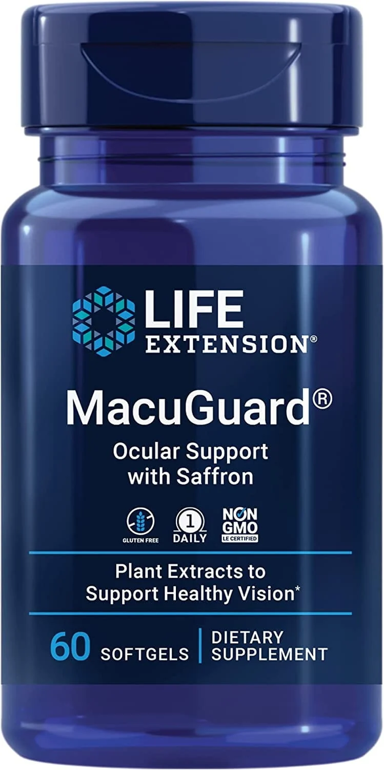 MacuGuard Ocular Support mit Safran 60 Kapseln Life Extension