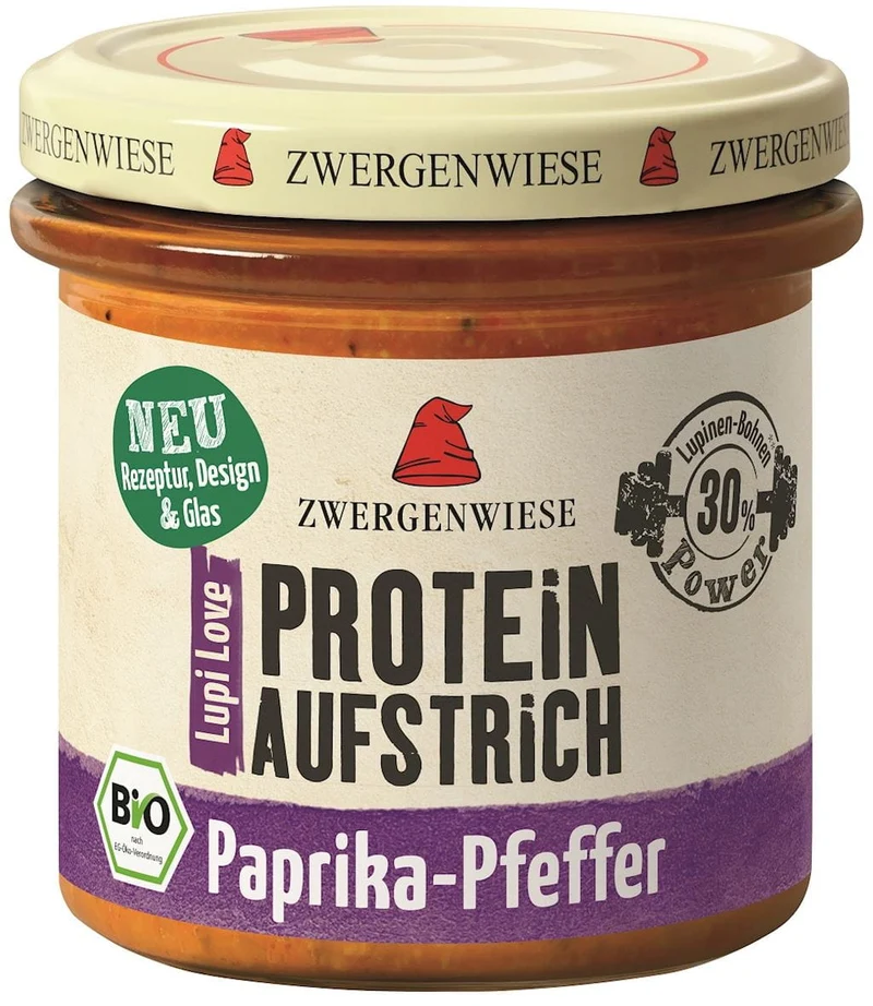 GUELFENFREIE PROTEINPASTE MIT PFEFFER UND PFEFFER BIO 135 g - ZWERGENWIESE