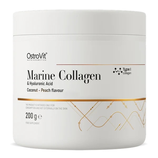 OSTROVIT Meereskollagen + Hyaluronsäure + Vitamin C - Kokosnuss- und Pfirsichgeschmack (200 g)