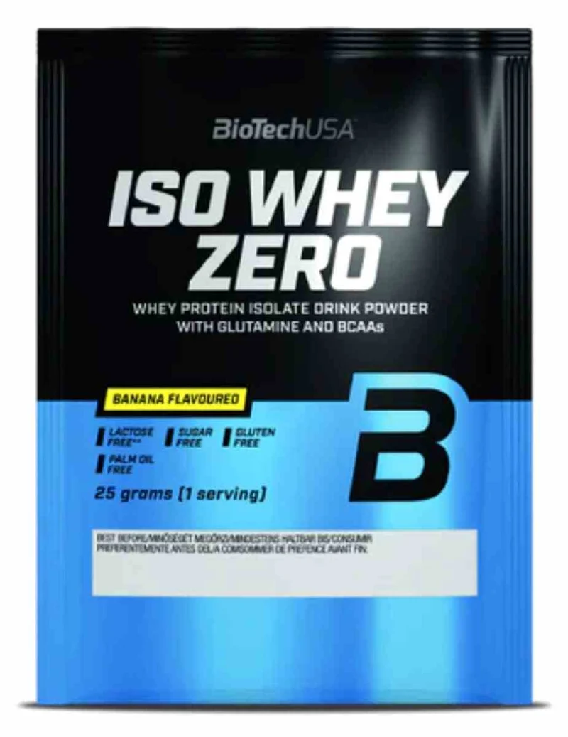 BioTech USA Iso Whey Zero laktosefrei 25g mit Bananengeschmack