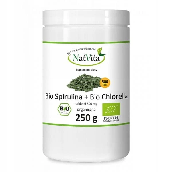 Natvita BIO Spirulina und BIO Chlorella 500 Tabletten