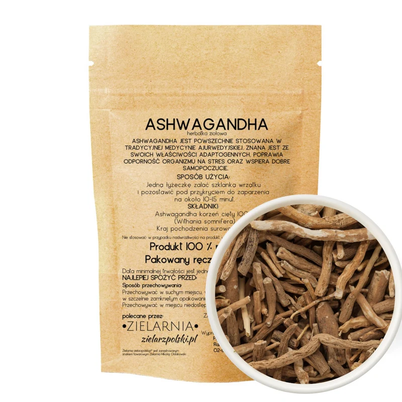 Ashwagandha geschnittene Wurzel 50g ZIELARZPOLSKI.PL