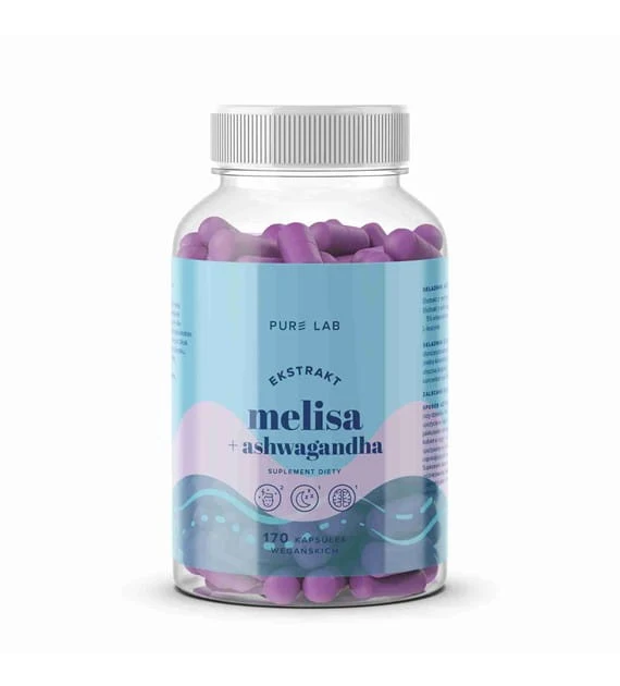 PURE LAB Melissen- und Ashwagandha-Extrakt (170 Kapseln).
