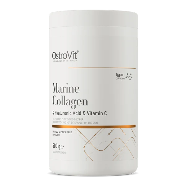 OSTROVIT Marine Collagen + Hyaluronsäure + Vitamin C - Mango und Ananas Geschmack (500 g)