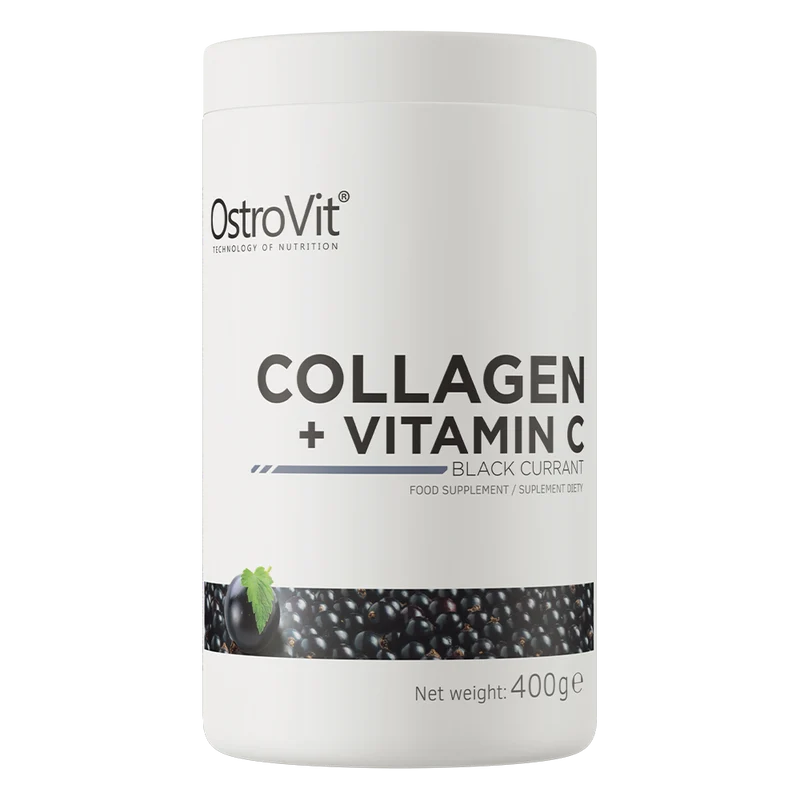 OSTROVIT Kollagen + Vitamin C - Geschmacksrichtung schwarze Johannisbeere (400 g)