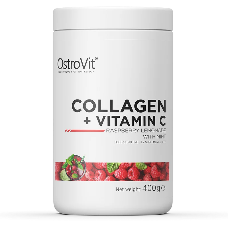 OSTROVIT Kollagen + Vitamin C - Himbeerlimonade mit Minze (400 g)