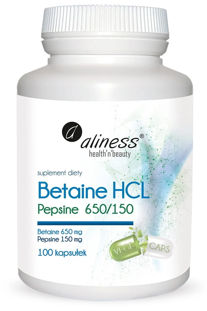 Betain HCL Pepsin 650/150, 100 Kapseln Aliness