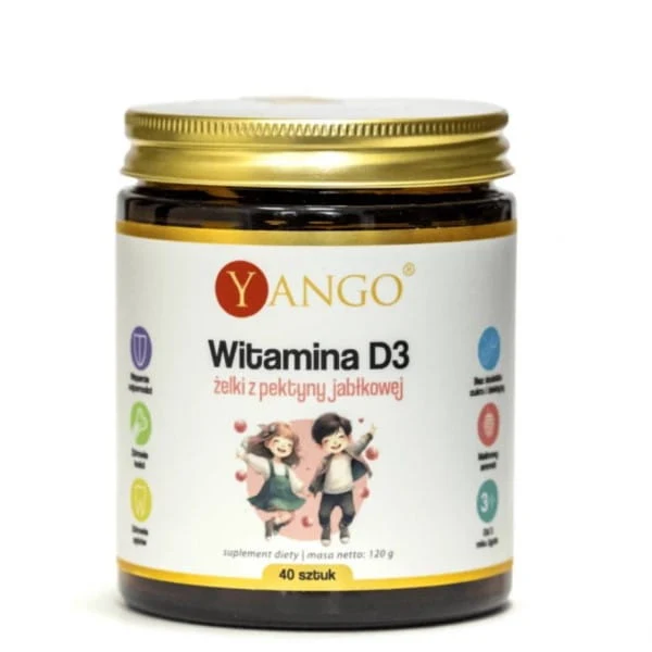 Yango Vitamin D3 Apfel Pektin Gelee 40 Stück