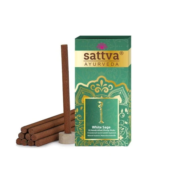 Sattva Weiße Salbei Säule Weihrauch 10 Stück.